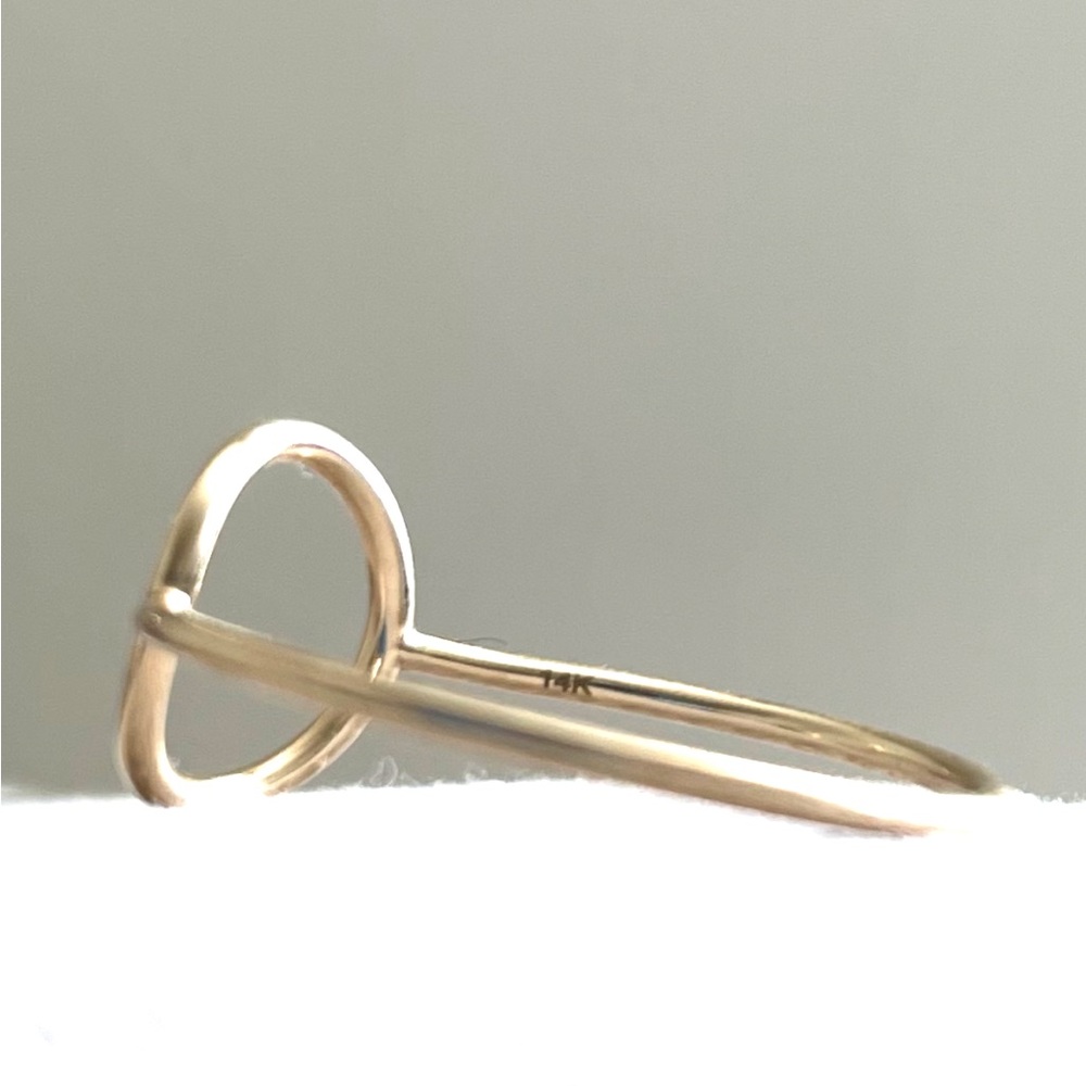 Solid Gold Halo Ring - image 4